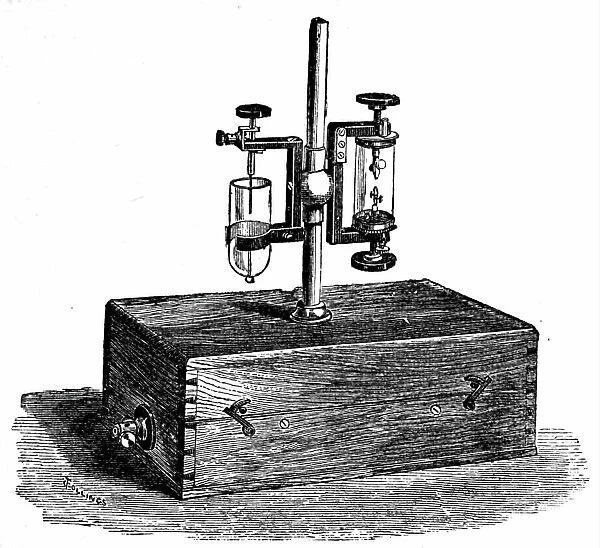 Browning's apparatus for producing spark spectra of salts and gases, 1881