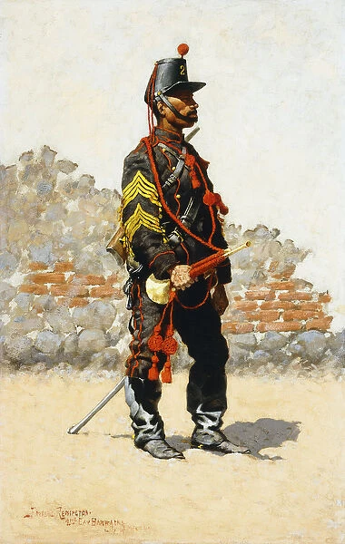 Bugler of the Cavalry, 1889 (oil on canvas laid on panel)