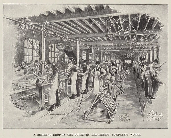 A Building Shop in the Coventry Machinists Companys Works (engraving)
