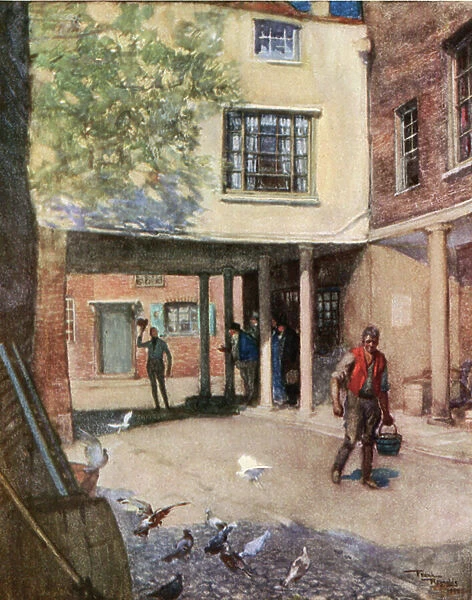 The Bull Inn, Rochester (colour litho)