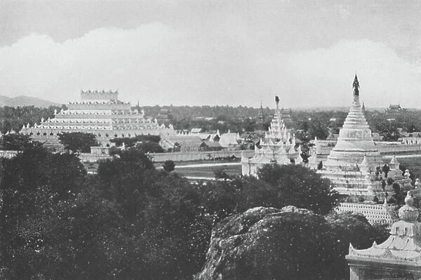 Burma: The Incomparable Pagoda, Ah-Too-Ma-Shi-Paya, Mandalay (b / w photo)