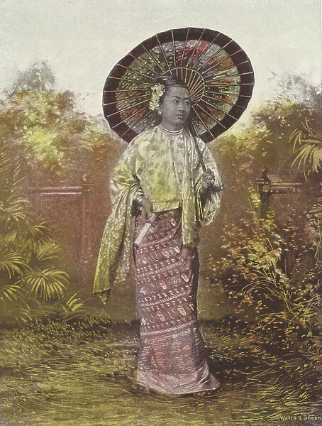 Burmah  /  Myanmar: Burmese Lady (colour photo)