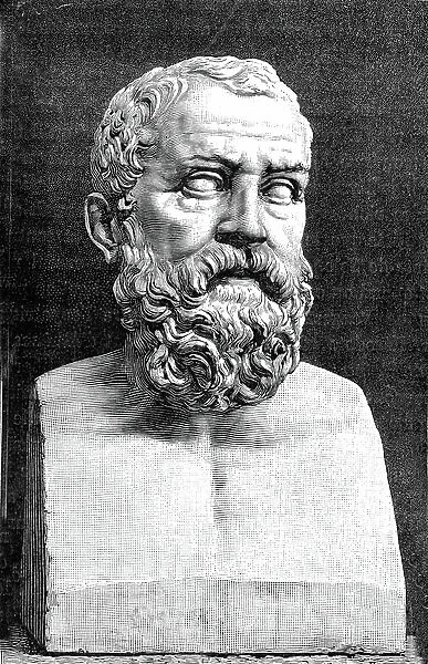 Bust of Solon (640-558 BC) Greek legislator and politician, poet in Athenes