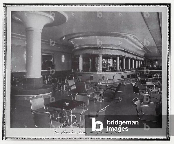 Butlin's Skegness: The Horseshoe Lounge in Gloucester House (b / w photo)