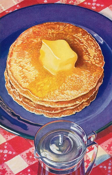 Butter Melting on a Stack of Pancakes, 1935 (screen print)
