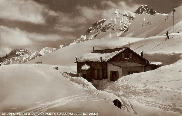 A cabin on Valles Pass, Province of Belluno