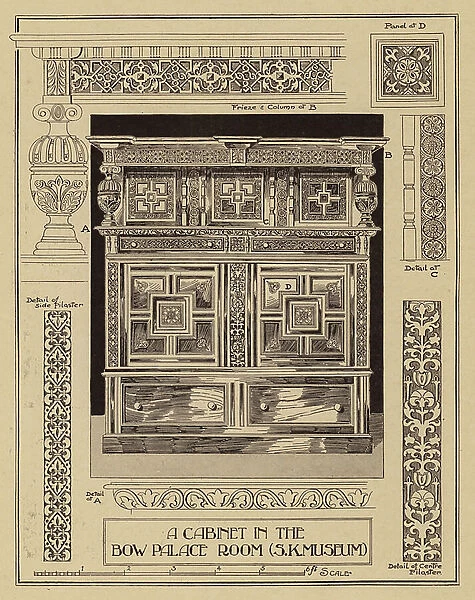 A cabinet in the bow palace room (litho)