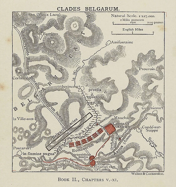 Caesar, Gallic War: Clades Belgarum (litho)