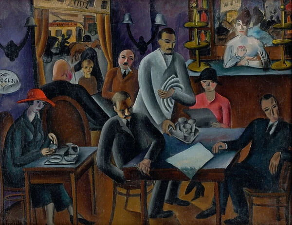 In the Cafe, 1924 (oil on canvas)