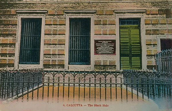 Calcutta - The Black Hole. Postcard sent in 1913