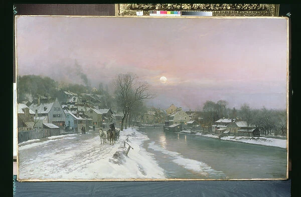 A Canal Scene in Winter