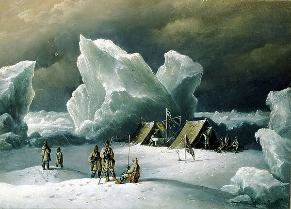 Captain Markham's most northerly encampment, 19th century (oil on paper)