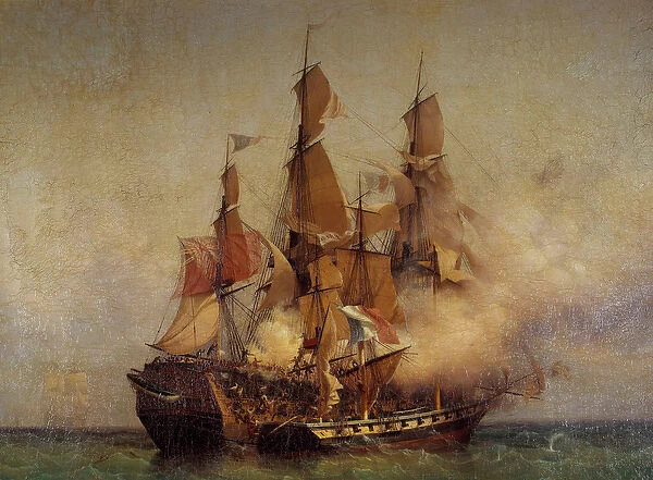 Capture of the Kent'by Robert Surcouf (1773-1827) on the ship '