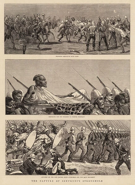The Capture of Sekukunis Stronghold (engraving)