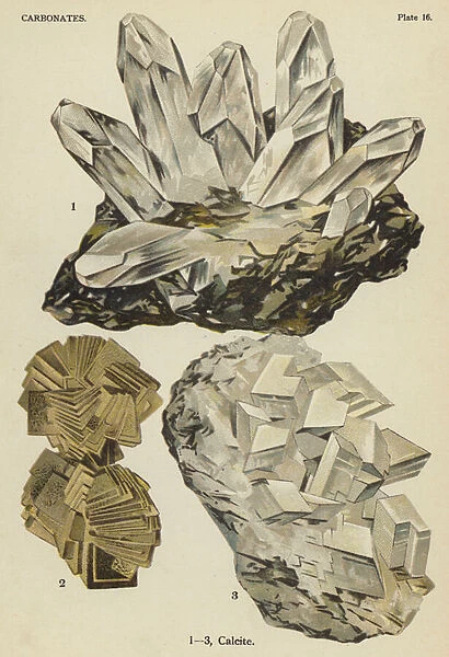 Carbonates, calcite (colour litho)