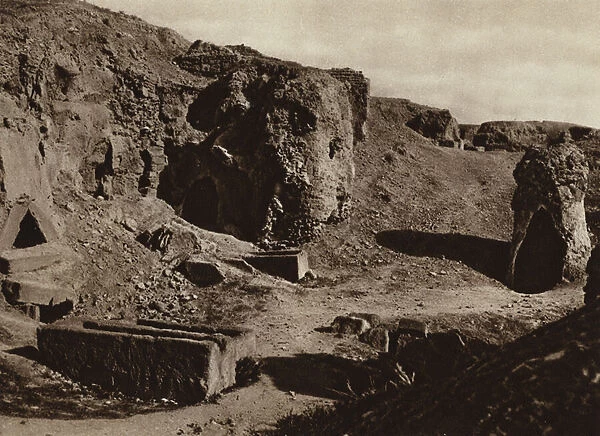 Carthage, Punic graves (b  /  w photo)