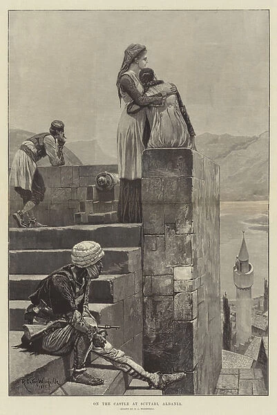 On the Castle at Scutari, Albania (engraving)
