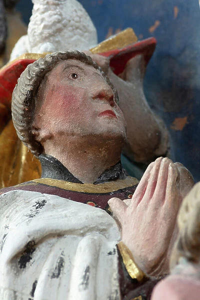Cathedral (Cathedrale Notre-Dame). Interior. Epitaph of Jean de Libourc. 1470. Detail (photo)