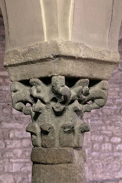 Cathedral. Interior. The crypt. 1038. A capital