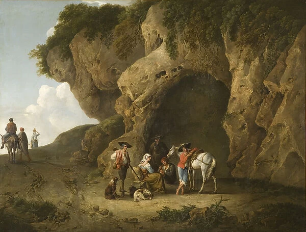 Cavern Scene near Subiaco, with Figures, 1793 (oil on canvas)