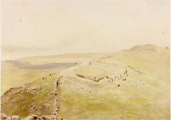 Cawfields Milecastle (bodycolour on paper)