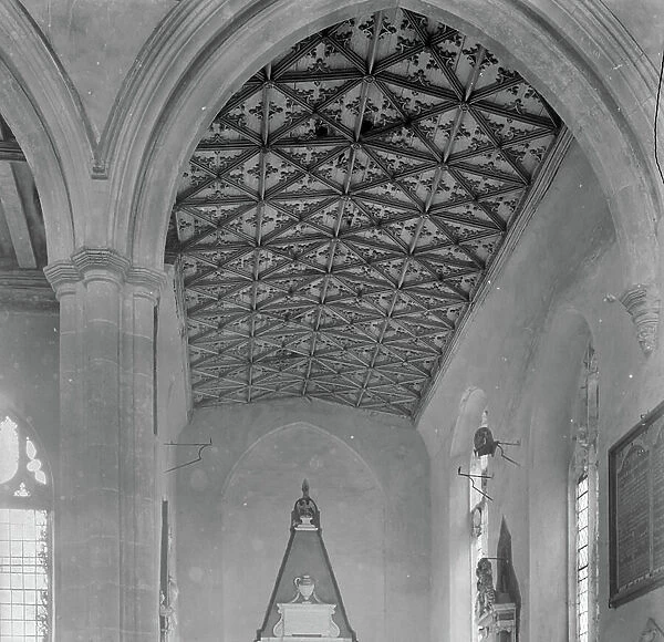 Ceiling, St Peter and St Paul Church (b / w photo)