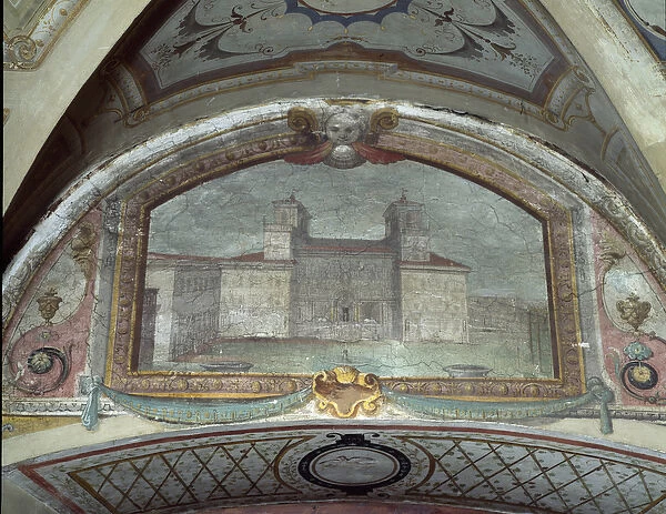 Detail of a ceiling, Villa Medicea di Careggi (fresco)