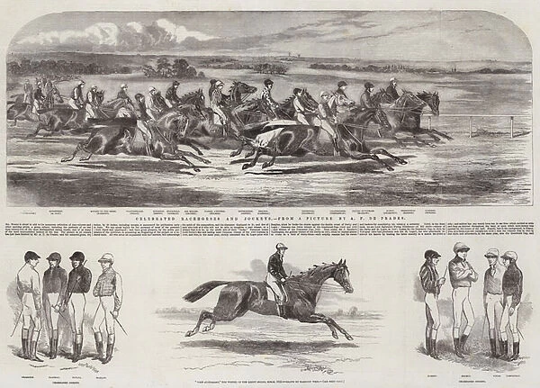 Celebrated Racehorses and Jockeys (engraving)