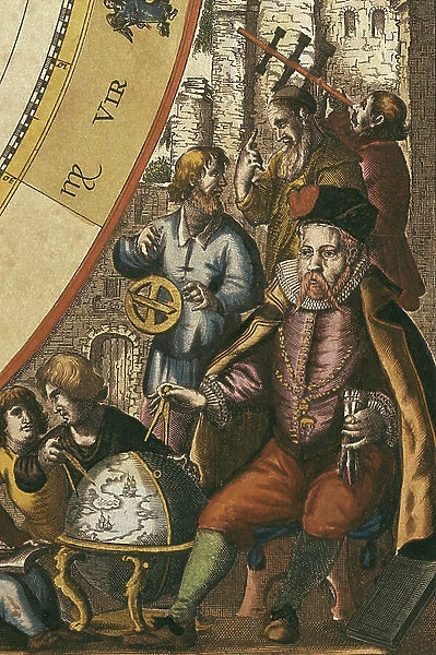 CELLARIUS, Andreas (1596-1665). Atlas Coelestis seu Harmonia Macrocosmica. 1661. BRAHE, Tycho (1546-1601). Danish astronomer. Andreas Cellarius Macrocosmic Harmony (Amsterdam, 1661). Ptolemy's planisphere. Engraving. SPAIN. CATALONIA