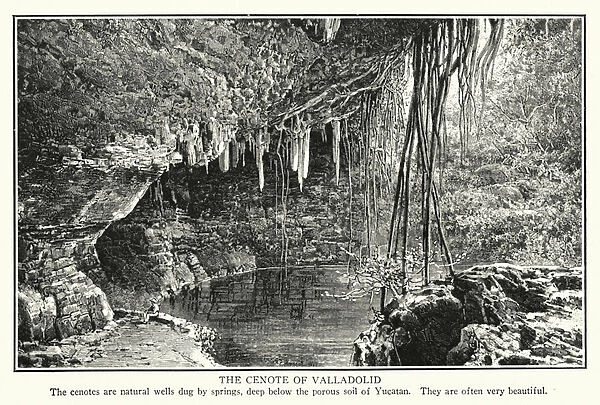 The cenote of Valladolid (litho)