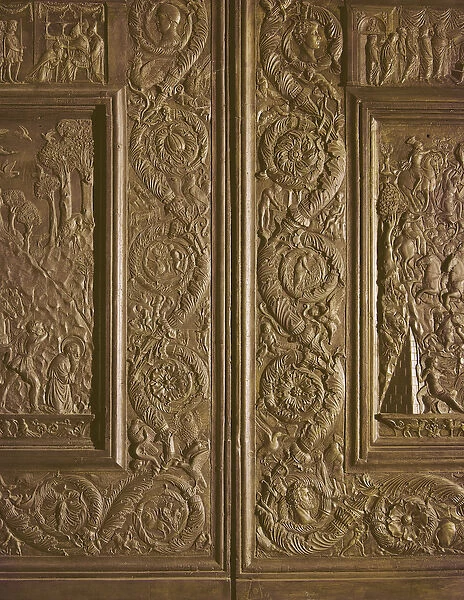 Detail from the central door of the basilica, decorated 1439-45 (bronze