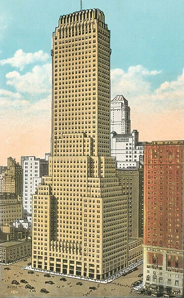 The Chanin Building on 42nd Street and Lexington Avenue, New York City (colour litho)