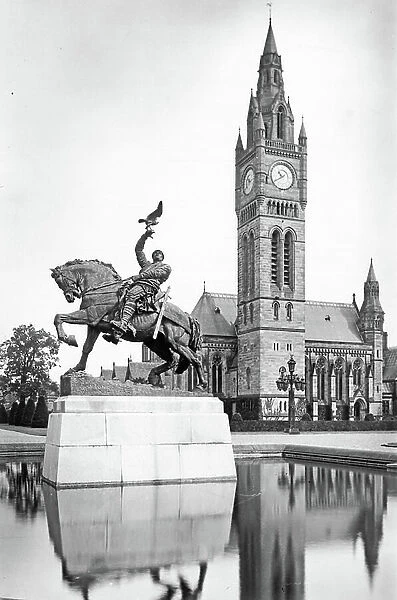 The Chapel and Clock Tower, Eaton Hall, 1901, from The English Country House (b / w photo)