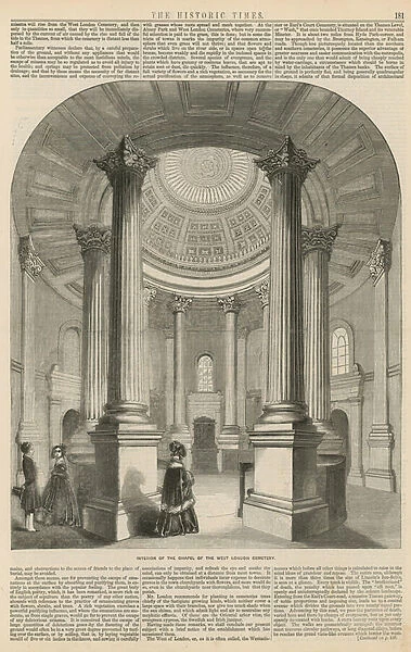 The Chapel of the West London Cemetery (engraving)