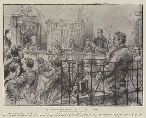 The Charge of High Treason against 'Colonel'Lynch (litho)