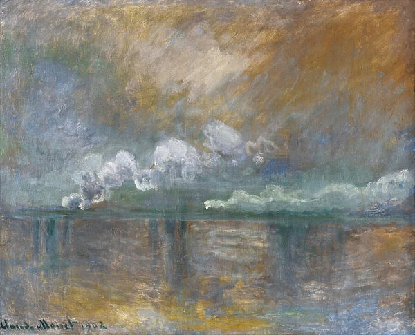 Charing Cross Bridge, Smoke in the Fog, 1902 (oil on canvas)