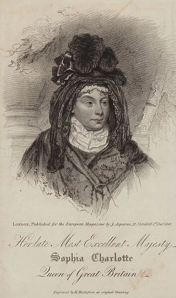 Charlotte of Mecklenburg-Strelitz, Queen Consort of King George III (engraving)