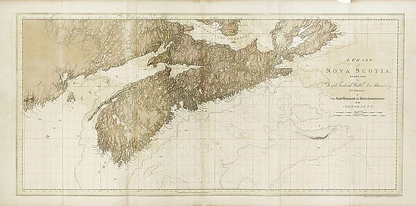 A chart of Nova Scotia, 1775 (bates paper)