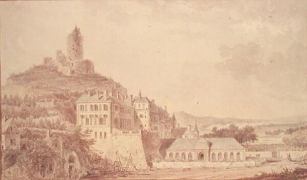 Chateau de La Roche-Guyon (w  /  c on paper)