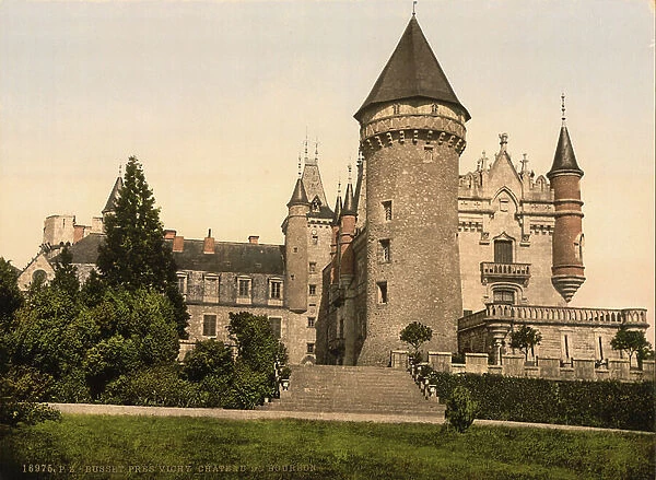 Chateaux de Bourbon (i.e. Chateau de Bourbon-Busset), Busset near Vichy, France, c.1890-1900