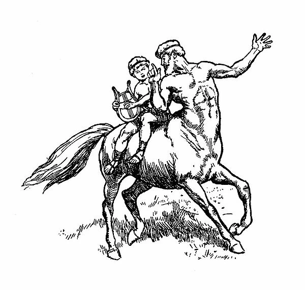 Cheiron, the Centaur, and Jason (litho)