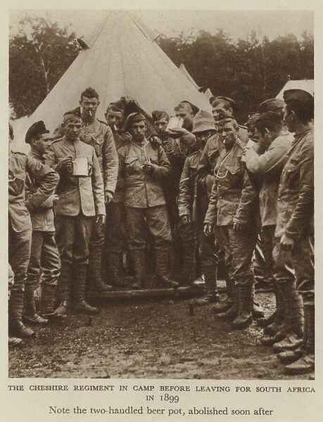 The Cheshire Regiment in Camp before Leaving for South Africa in 1899 (b  /  w photo)