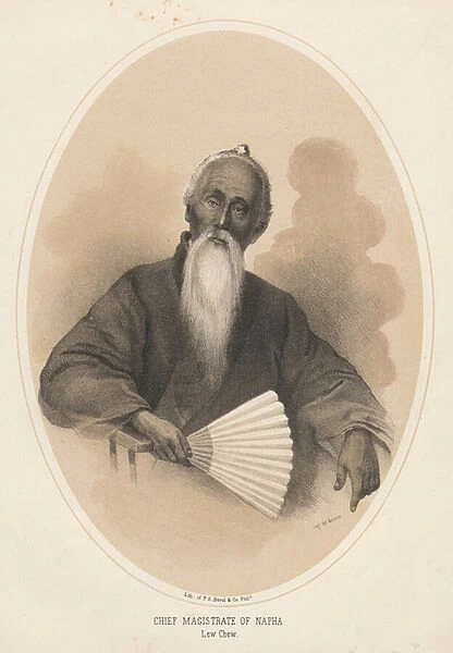 Chief Magistrate of Napha, Lew Chew, 1855 (litho)