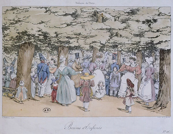 Children and Nannies in the Park, from the Tableau de Paris series