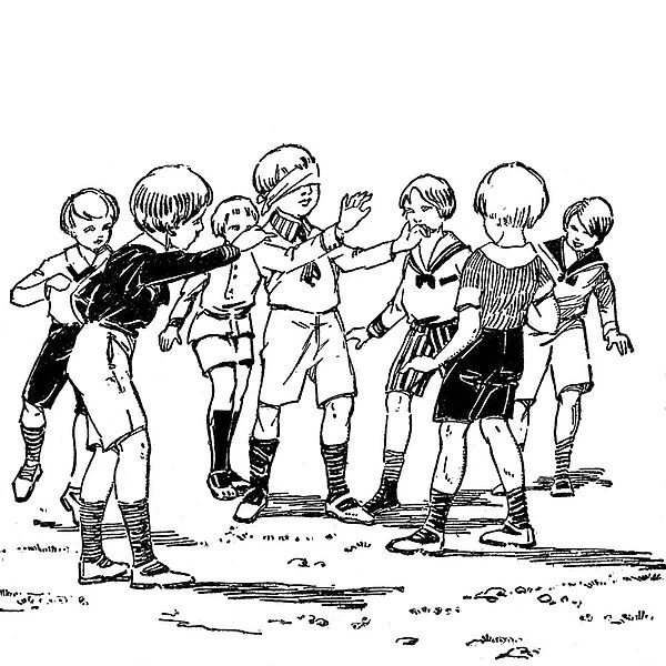 Childrens play: part of a colin-maillard (Colin aillard