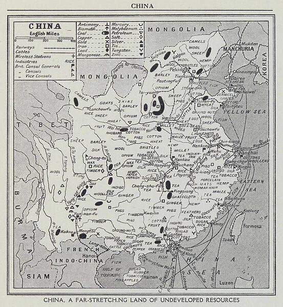 China, A far-stretching land of undeveloped resources (litho)