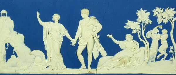 The Choice of Hercules, plaque by Wedgwood (jasperware)