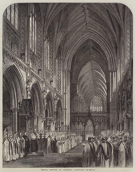 Choral Festival in Lichfield Cathedral (engraving)