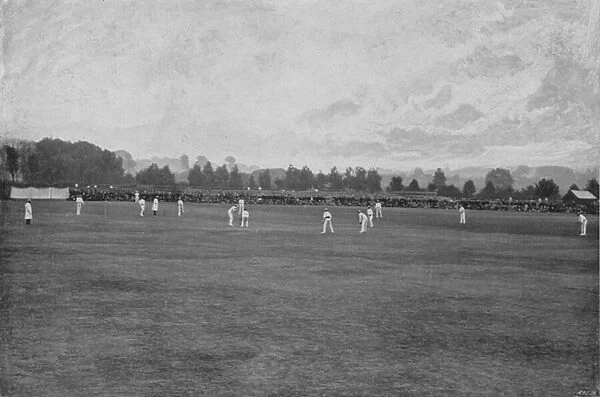 Christ Church Cricket Ground, Oxford University versus the Australians in 1893 (b  /  w photo)