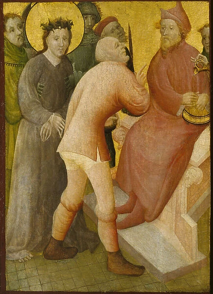Christ before Pilate (tempera and gilding on panel)
